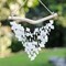 White - Handmade Raindrop Butterfly Recycled Glass Hanging Mobile Wind Chime Suncatcher Beach Decor